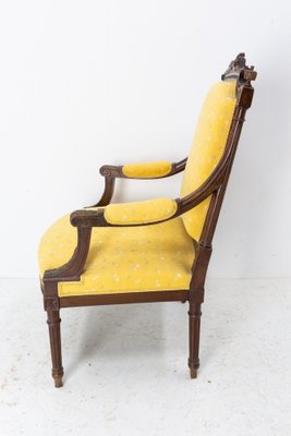 19th Century French Walnut Fauteuil Armchair-RIU-1329277