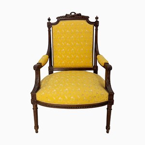 19th Century French Walnut Fauteuil Armchair-RIU-1329277