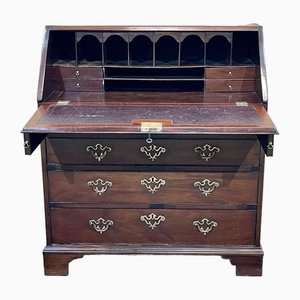 19th Century Georgian English Donkey Back Secretary in Mahogany and Oak-QYF-1792526