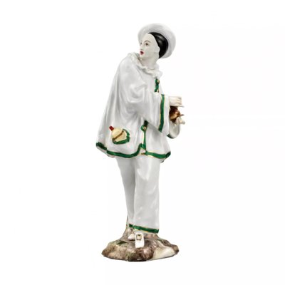 19th Century German Porcelain Pierrot Figurine-WMV-1129831