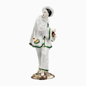 19th Century German Porcelain Pierrot Figurine-WMV-1129831