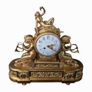 19th Century Gilt Bronze Clock-WSV-1368197