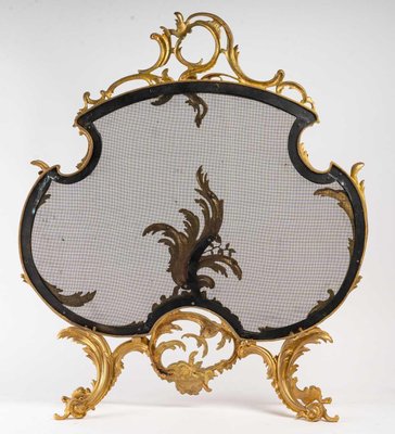 19th Century Gilt Bronze Fireback-WFS-915364