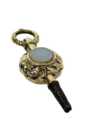 19th Century Gold Watch-Key with Double Colour Agate-UCH-1426011