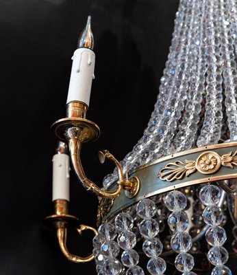 19th Century Golden Bronze and Crystal Balloon Chandelier-UQL-1174719