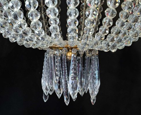 19th Century Golden Bronze and Crystal Balloon Chandelier-UQL-1174719