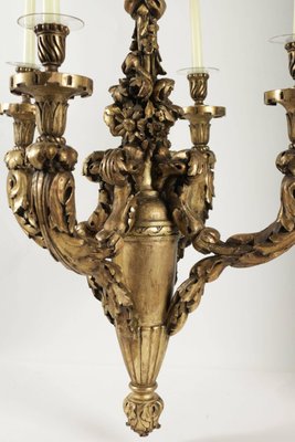 19th Century Hand Carved Gilt Wood Chandelier-WFS-492638