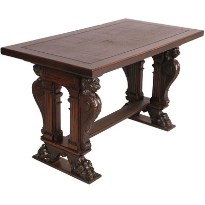 19th Century Hand Carved Walnut Desk from Testolini & Salviati-NJV-709651