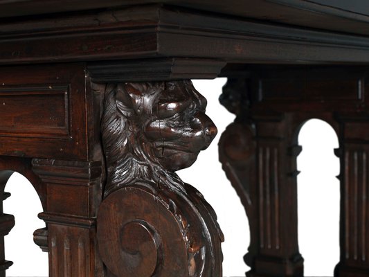 19th Century Hand Carved Walnut Desk from Testolini & Salviati-NJV-709651