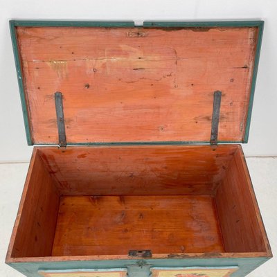 19th Century Hand Painted Chest or Trunk-TZ-1326551