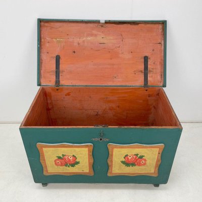 19th Century Hand Painted Chest or Trunk-TZ-1326551