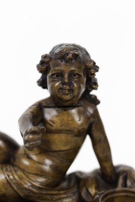 19th Century Inkwell in Wood Figuring a Child-CEJ-691324