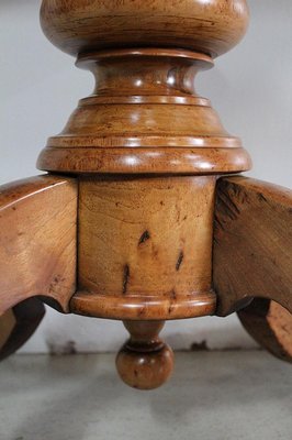 19th Century Inlaid Walnut and Light Wood Pedestal Table-RVK-780507