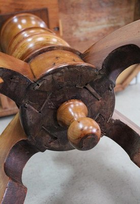 19th Century Inlaid Walnut and Light Wood Pedestal Table-RVK-780507