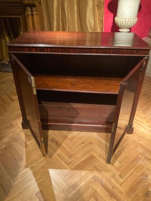 19th Century Italian Empire Mahogany Commode 2-Doors Cabinet-AXE-1433422