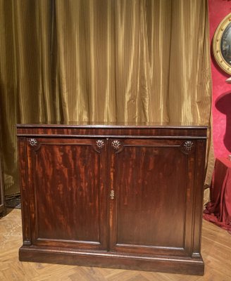 19th Century Italian Empire Mahogany Commode 2-Doors Cabinet-AXE-1433422