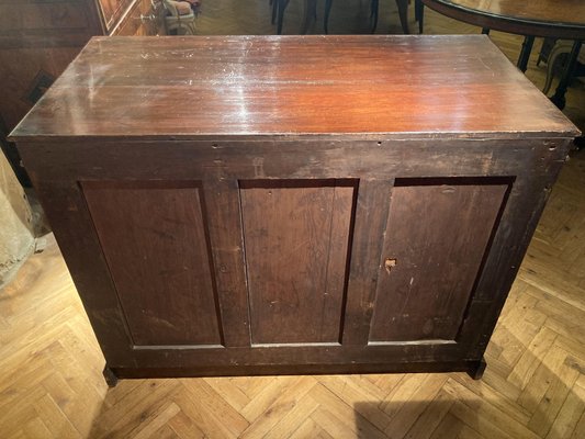 19th Century Italian Empire Mahogany Commode 2-Doors Cabinet-AXE-1433422