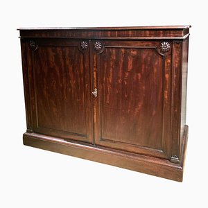 19th Century Italian Empire Mahogany Commode 2-Doors Cabinet-AXE-1433422