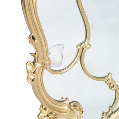 19th Century Italian Gilded Carved Walnut Wall Mirror-NJV-568950