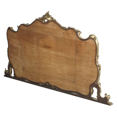 19th Century Italian Gilded Carved Walnut Wall Mirror-NJV-568950