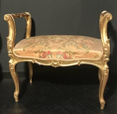 19th Century Italian Giltwood Window Bench-MBH-1031665