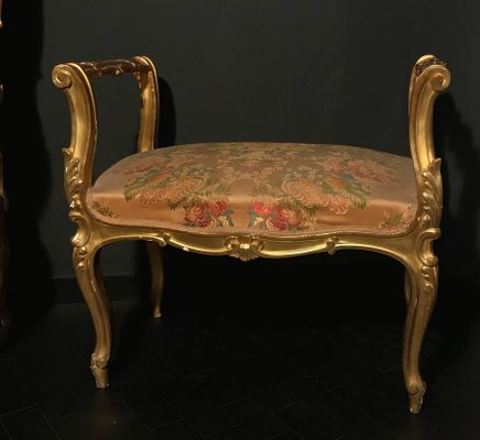 19th Century Italian Giltwood Window Bench-MBH-1031665