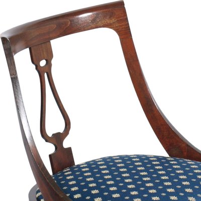 19th Century Italian Walnut Directory Gondola Chair-NJV-746016