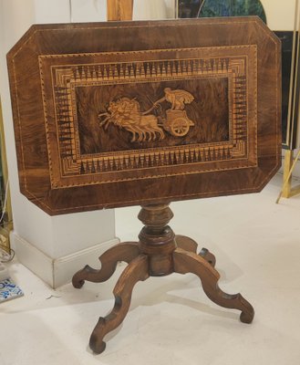 19th Century Italian Walnut Tilt-Top Side Table-RFP-1378345