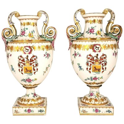 19th Century Italian White Crater Vases, Set of 2-ZCI-751756