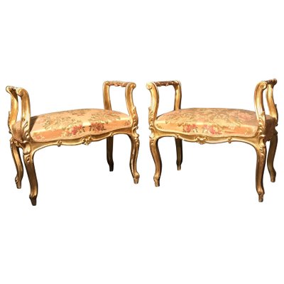 19th Century Italian Window Benches or Settees, Set of 2-MBH-1031847