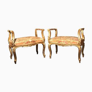 19th Century Italian Window Benches or Settees, Set of 2-MBH-1031847