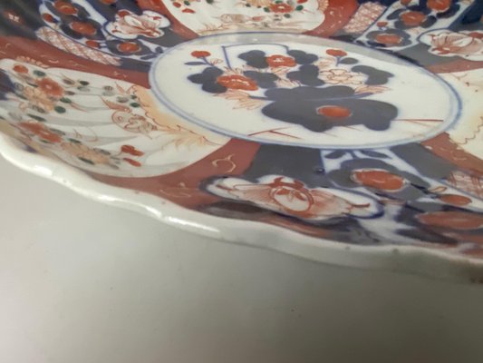 19th Century Japanese Scalloped Imari Porcelain Dish-UR-1741869