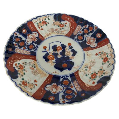 19th Century Japanese Scalloped Imari Porcelain Dish-UR-1741869