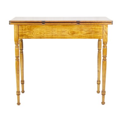 19th Century Late Biedermeier Ash Wood Game Table-WFJ-1345083