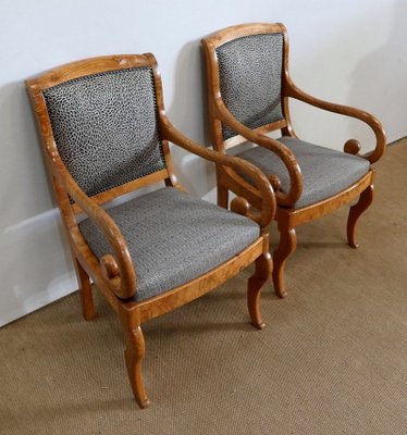 19th Century Light Ash Armchairs, Set of 2-RVK-1191313