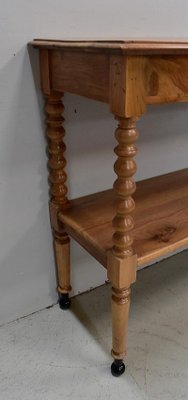 19th Century Louis Philippe Solid Blond Walnut Trolley-RVK-581393