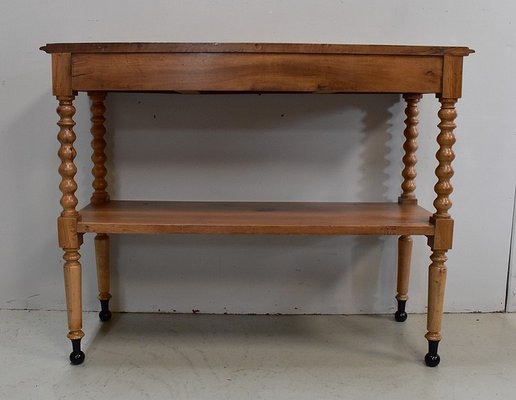 19th Century Louis Philippe Solid Blond Walnut Trolley-RVK-581393