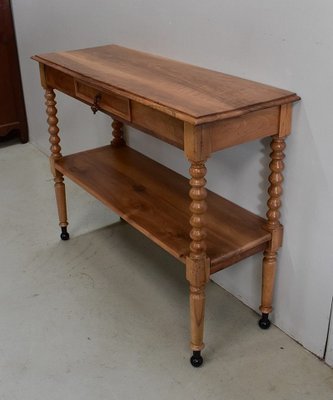 19th Century Louis Philippe Solid Blond Walnut Trolley-RVK-581393