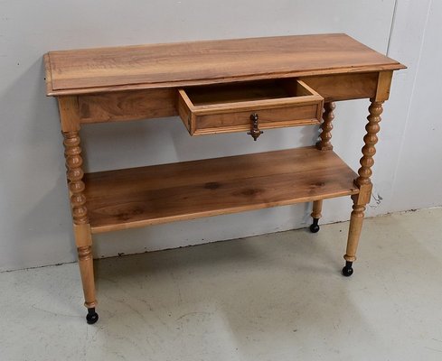 19th Century Louis Philippe Solid Blond Walnut Trolley-RVK-581393