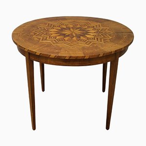 19th Century Louis Philippe Sorrento Walnut Parquetry Center Table-RUK-1796179