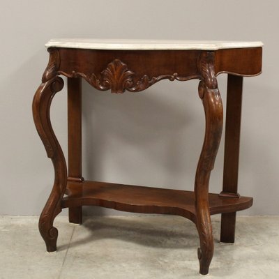 19th Century Louis Philippe Walnut Console, Italy-UMS-1240501