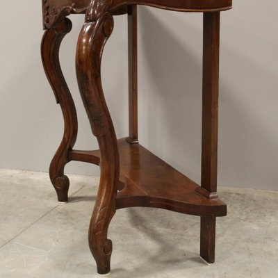 19th Century Louis Philippe Walnut Console, Italy-UMS-1240501