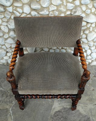 19th Century Louis XIII Style Armchair-ZM-978395