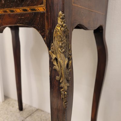 19th Century Louis XV Commode in Marquetry and Marble, France-NUC-2034866