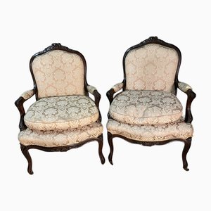 19th Century Louis XV French Armchairs, Set of 2-MAX-2041257