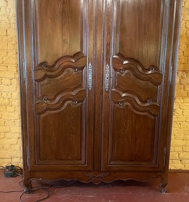 19th Century Louis XV Oak Wardrobe-HPU-1174635