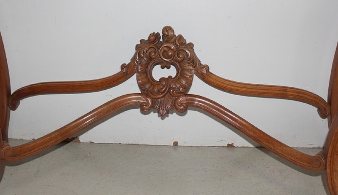 19th Century Louis XV Style Blonde Walnut Console Table-RVK-726594