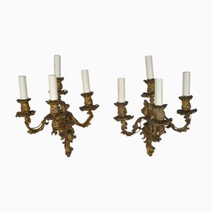 19th Century Louis XV Style Bronze Sconces, Set of 2-SYQ-1162065