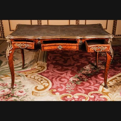 19th Century Louis XV Style Bureau Plat Writing Table-FLW-1401861