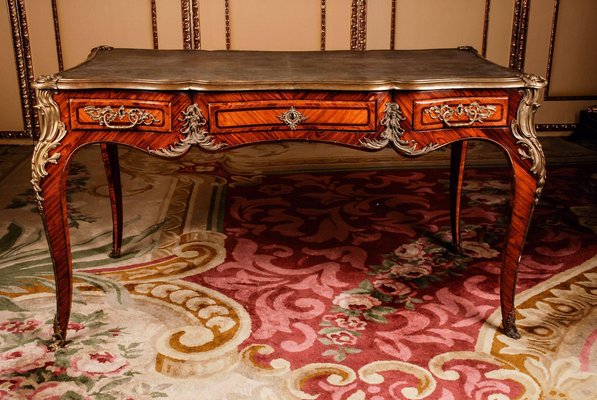 19th Century Louis XV Style Bureau Plat Writing Table-FLW-1401861